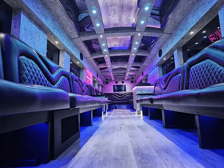 40 Passenger Party Bus Side View